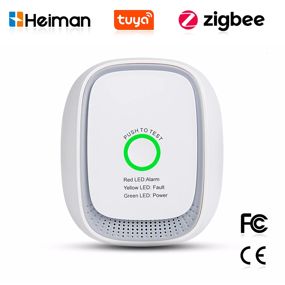 Home Security System - Sensor de Gas Combustible Zigbee Tuya