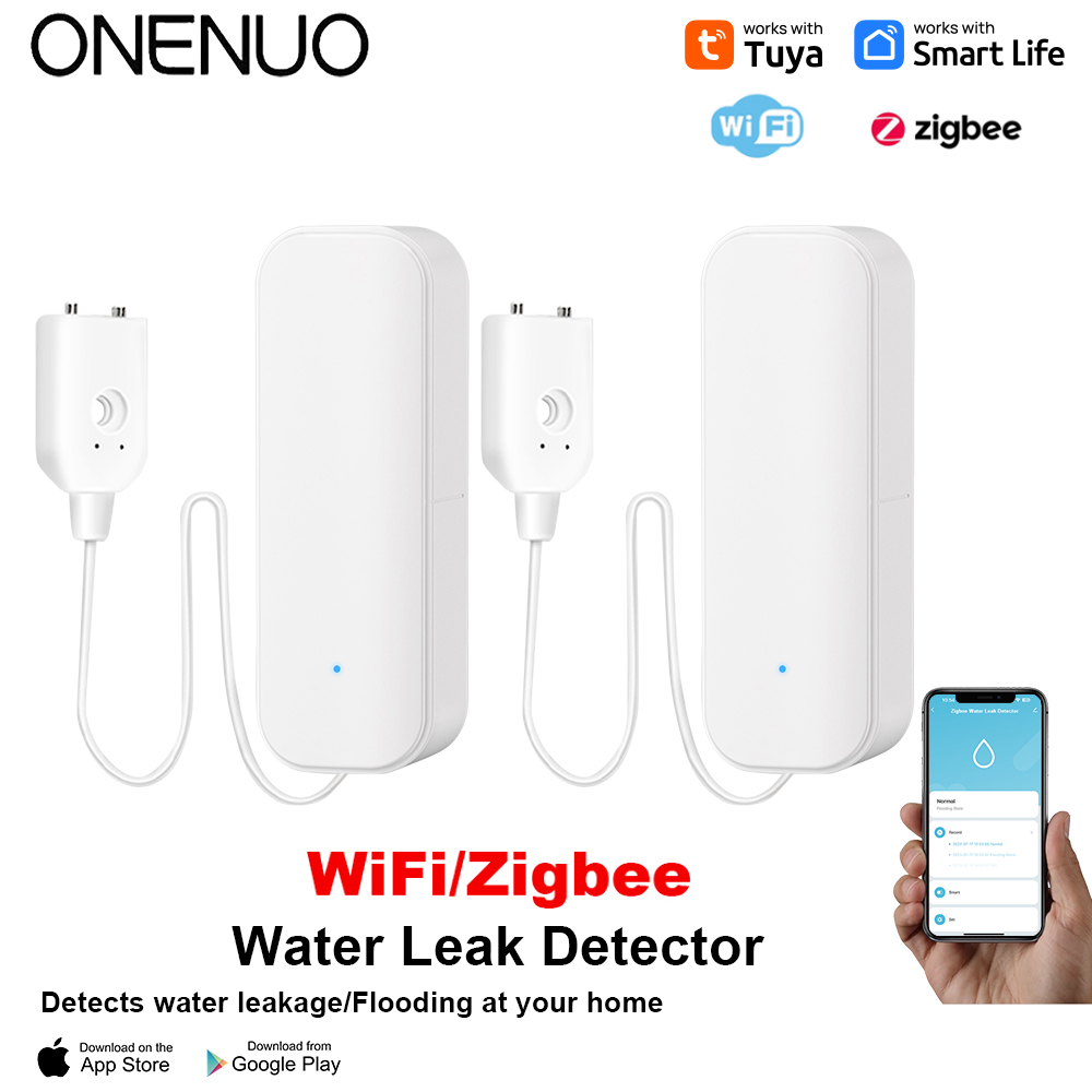 Home Security Features - Sensor de agua WiFi/Zigbee, alarma de