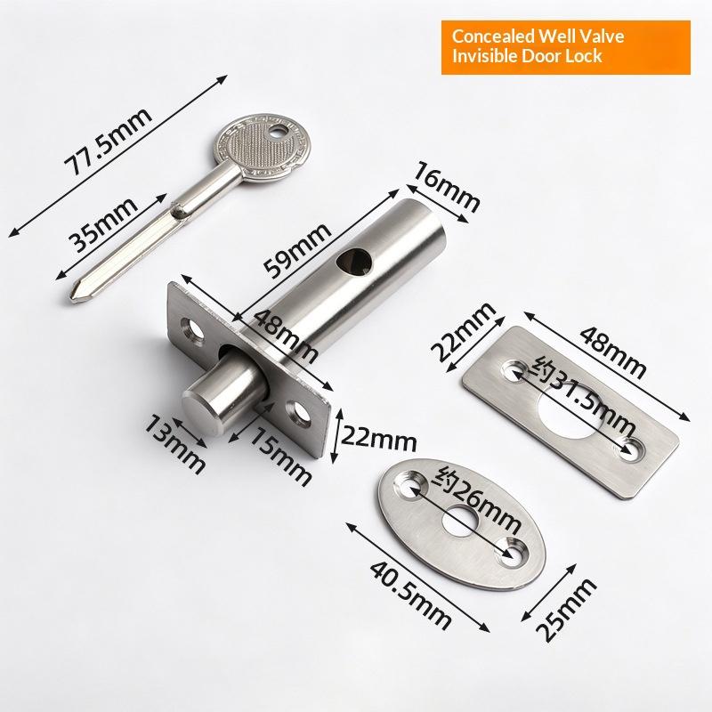 Home Security Essential - Cerradura de Puerta Oculta Antirrobo de