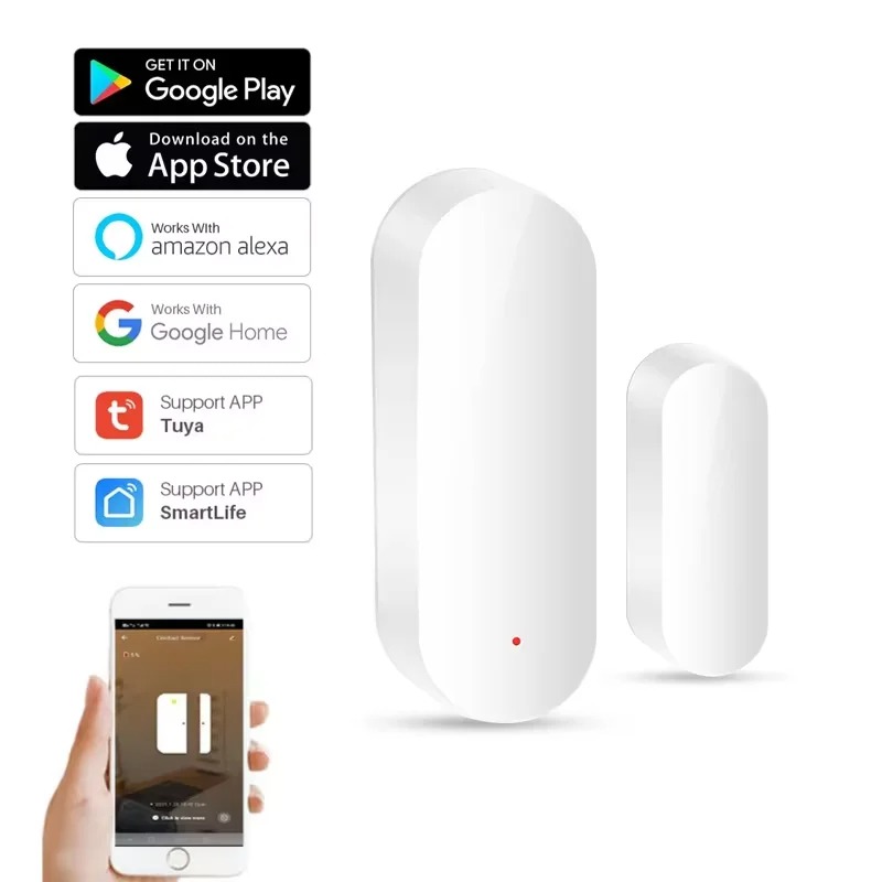 Home Security No Wifi - Tuya-Sensor de puerta inteligente con WiFi,