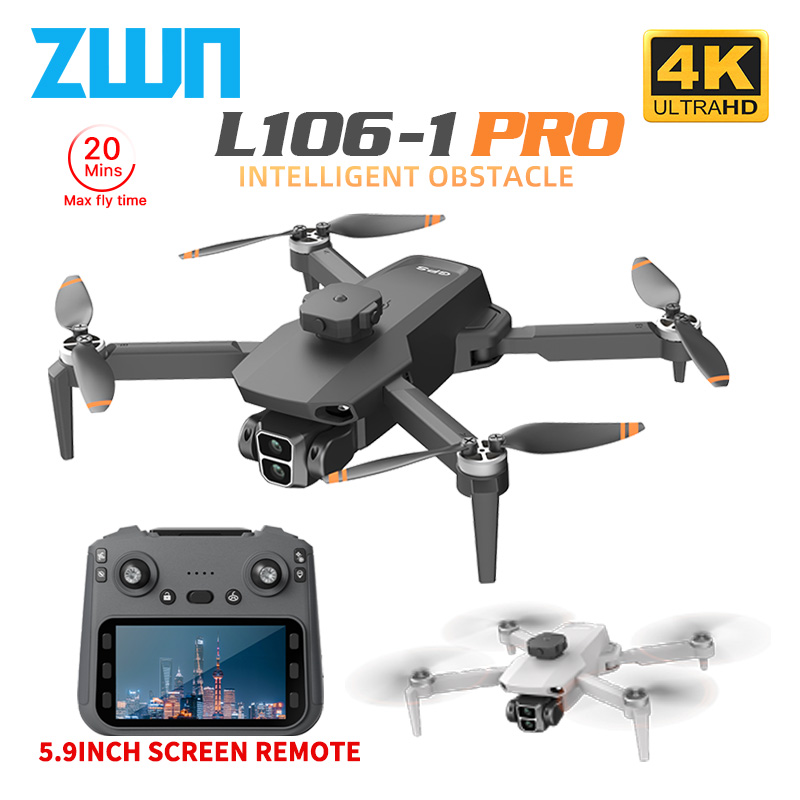 Home Security Cameras Outdoor - L106-1PRO GPS Drone profesional con pantalla