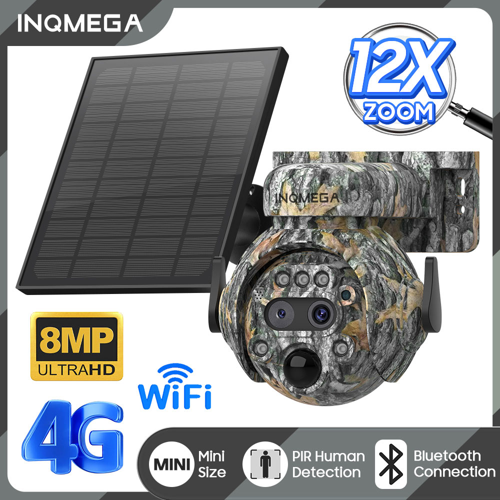 Home Security Cameras Wireless - INQMEGA 8MP Cámara con energía solar
