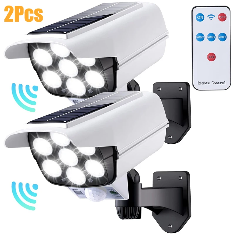 Home Security Flood Lights - Paquete de 1-2 luces LED con