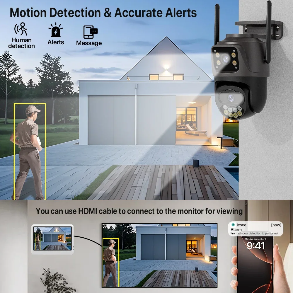 Kit de seguridad WiFi de 5MP c - Home Security Cameras Wireless reseña y precio