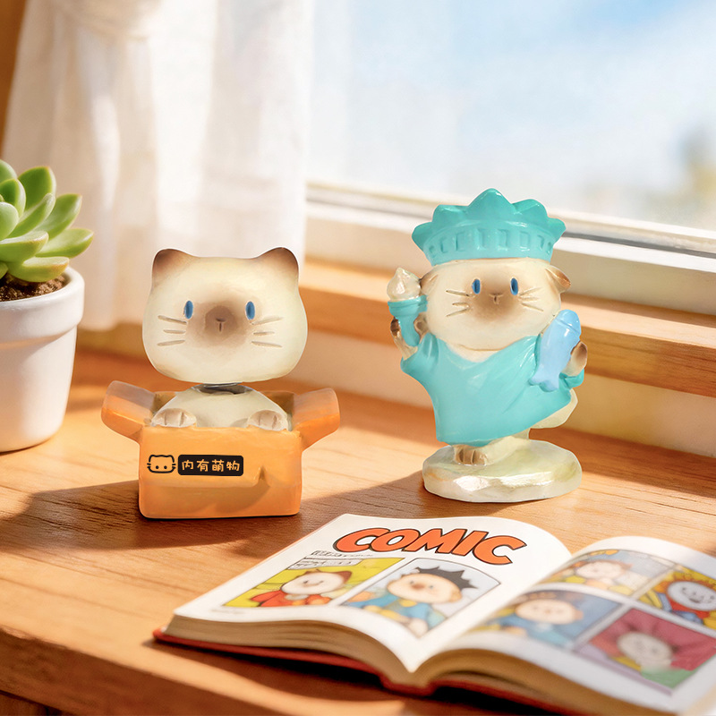 Figura de gato adorable en caj - Home Security Items reseña y precio