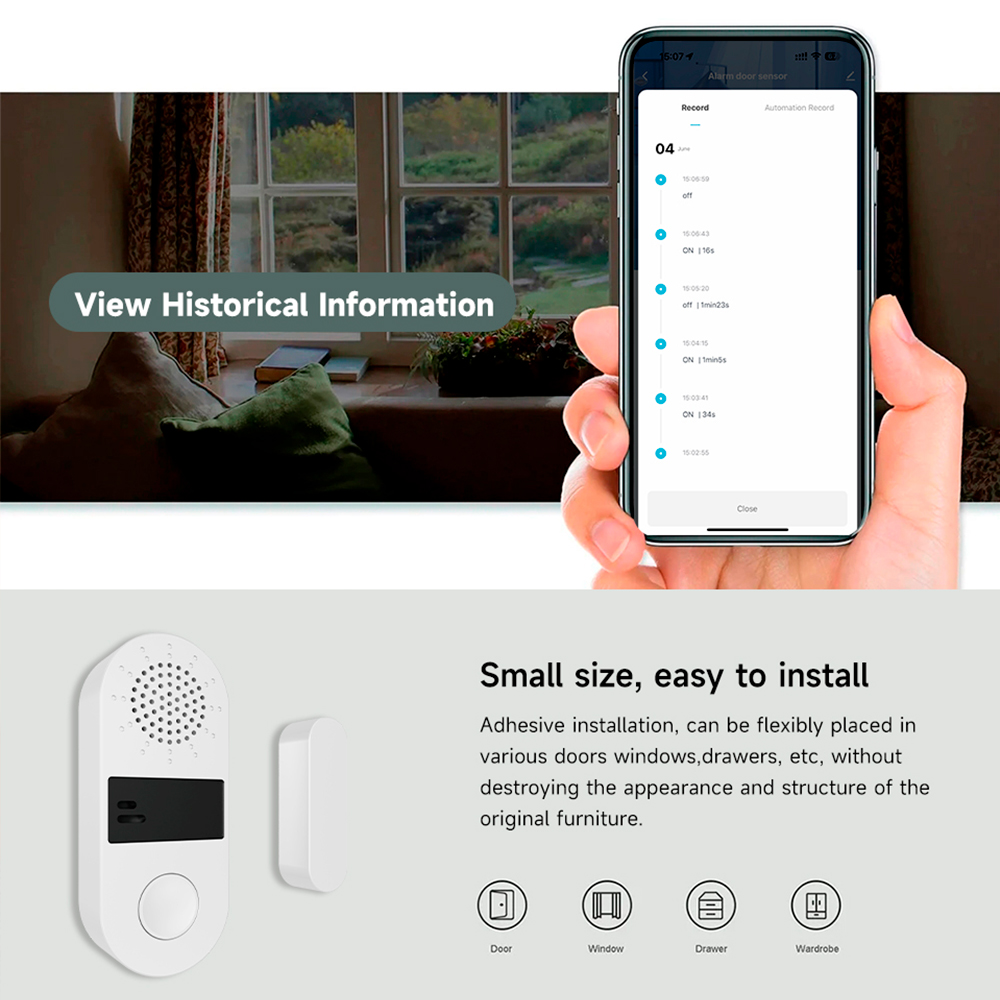 Sensor de Contacto Inalámbrico - Window Alarm Sensor reseña y precio
