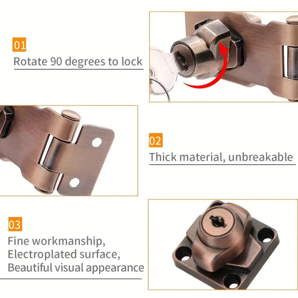 Cerrojo de bloqueo, grapa de c - Home Security Door Reinforcement Lock reseña y precio