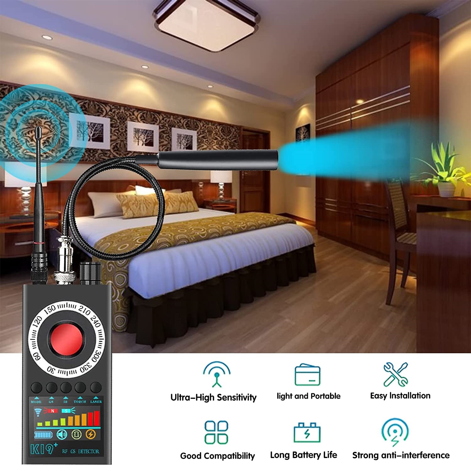Nuevo Detector de cámara ocult - Home Security System reseña y precio
