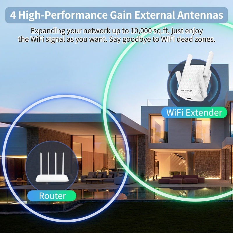 Extensor Wifi inalámbrico de 1 - Home Security No Wifi reseña y precio