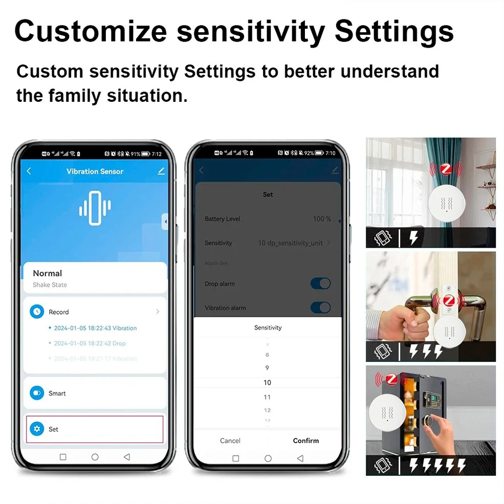 Sensor Inteligente de Vibració - Home Security Alarm System reseña y precio