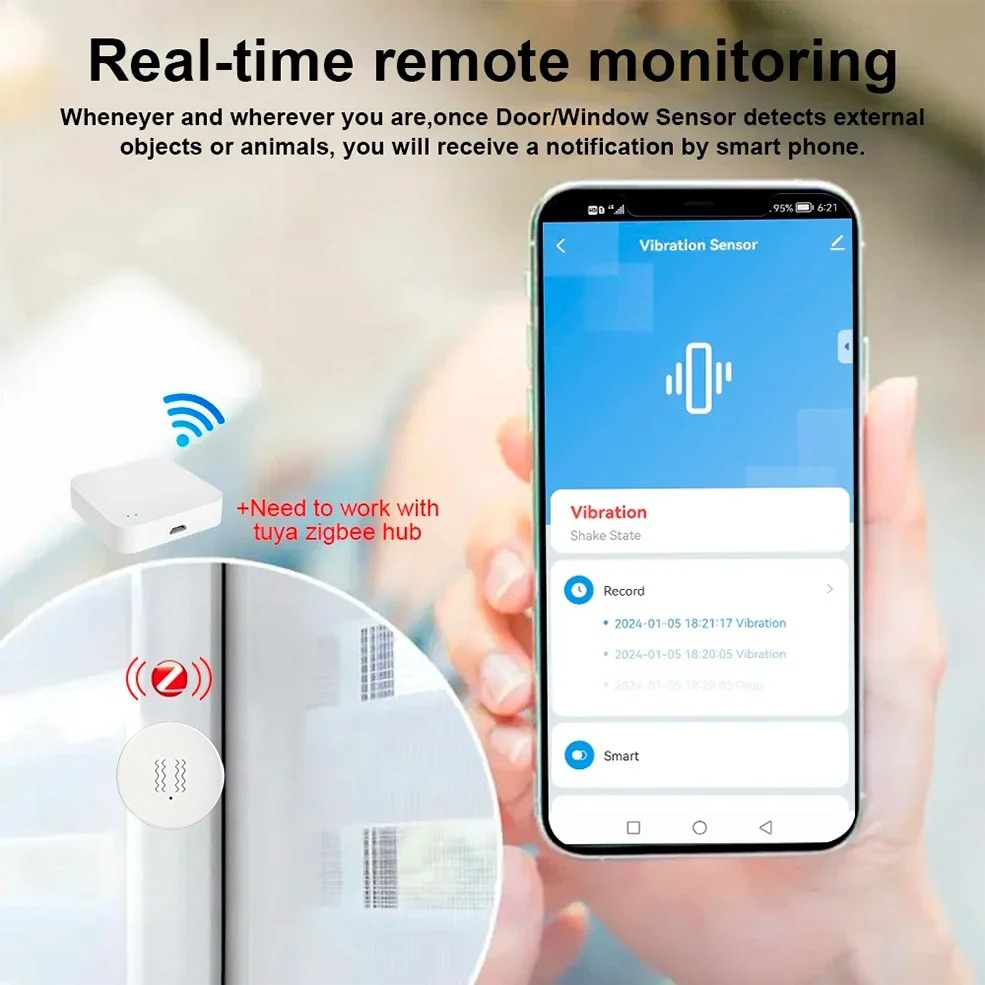 Sensor Inteligente de Vibració - Home Security Alarm System reseña y precio