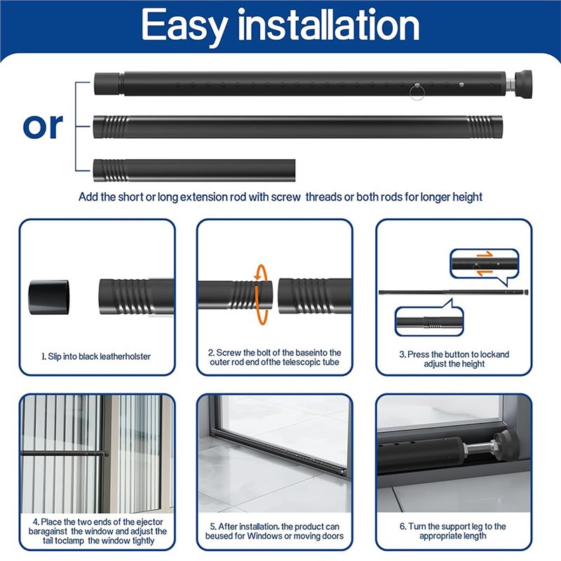 Barra de seguridad para puerta - Home Security Door Reinforcement Lock reseña y precio