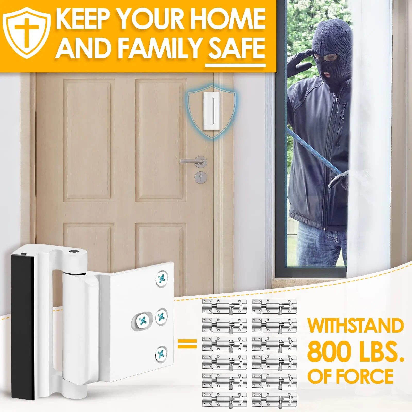 Nueva cerradura de puerta de s - Home Security Door Reinforcement Lock reseña y precio