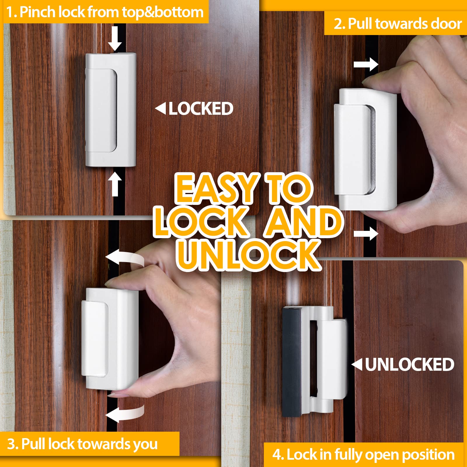 Nueva cerradura de puerta de s - Home Security Door Reinforcement Lock reseña y precio