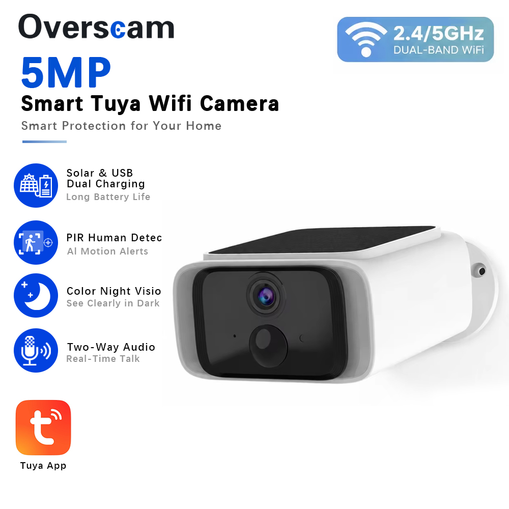Cámara de seguridad Solar Tuya - Home Security Features reseña y precio