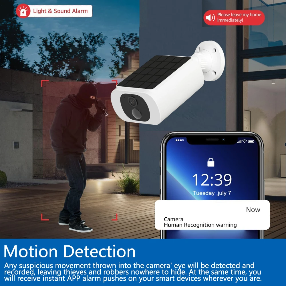 Cámara de seguridad Solar Tuya - Home Security Features reseña y precio