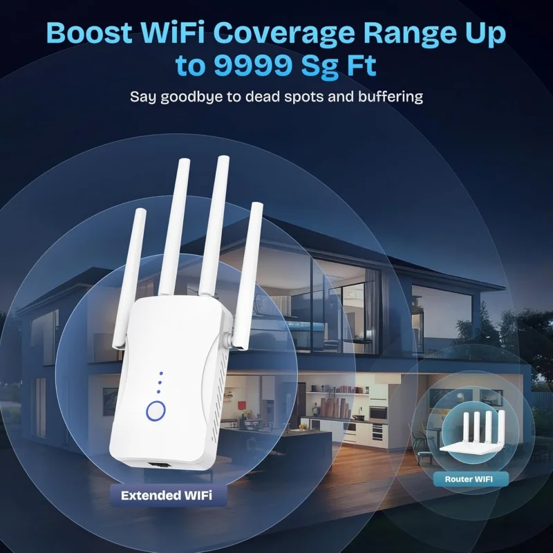 Repetidor WiFi de Doble Banda  - Home Security No Wifi reseña y precio