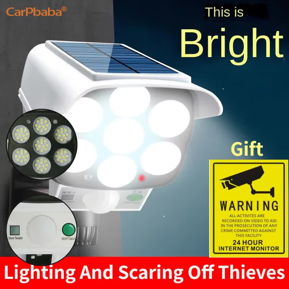 Luz Solar para exteriores, Sen - Home Security Flood Lights reseña y precio